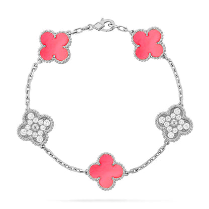 [Glimmer] CLOVER 5 MOTIFS  PINK MOP BRACELET COLLECTION