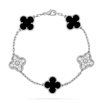 [Glimmer] CLOVER 5 MOTIF ONYXS BRACELET COLLECTION