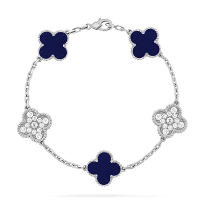 [Glimmer]CLOVER 5 MOTIF LAPIS LAZULI BRACELET COLLECTION