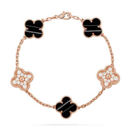 [Glimmer] CLOVER 5 MOTIF PULSAR STONE BRACELET COLLECTION