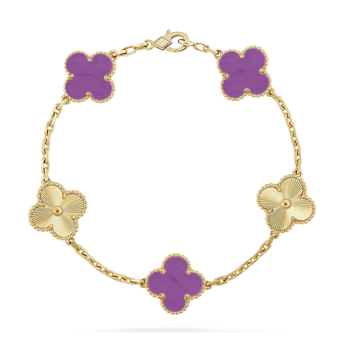 [Glimmer] CLOVER 5 MOTIF VIOLET BRACELET COLLECTION