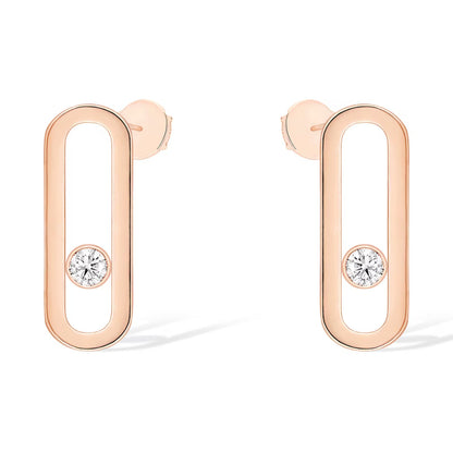 [Glimmer]MOVE UNO SMALL 1 DIAMOND EARRINGS