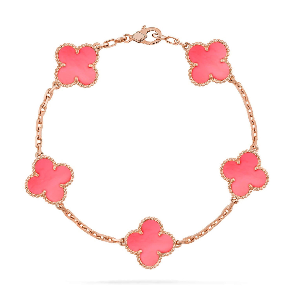 [Glimmer] CLOVER 5 MOTIFS  PINK MOP BRACELET COLLECTION