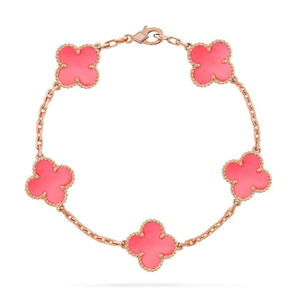 [Glimmer] CLOVER 5 MOTIFS  PINK MOP BRACELET COLLECTION