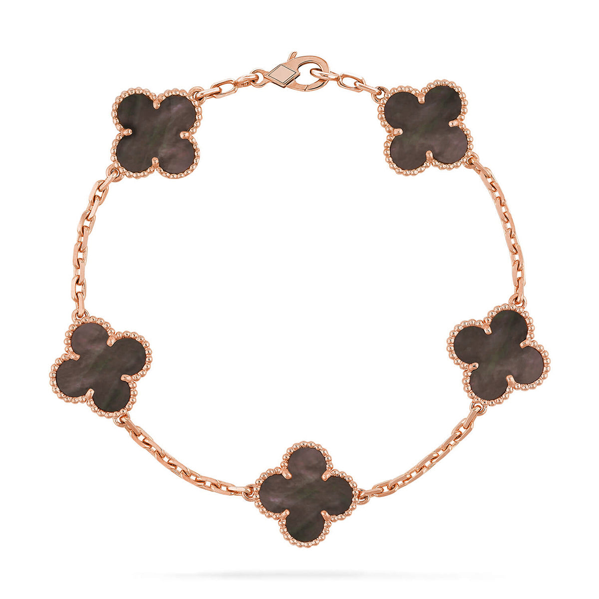 [Glimmer] CLOVER 5 MOTIF GRAY MOP BRACELET COLLECTION