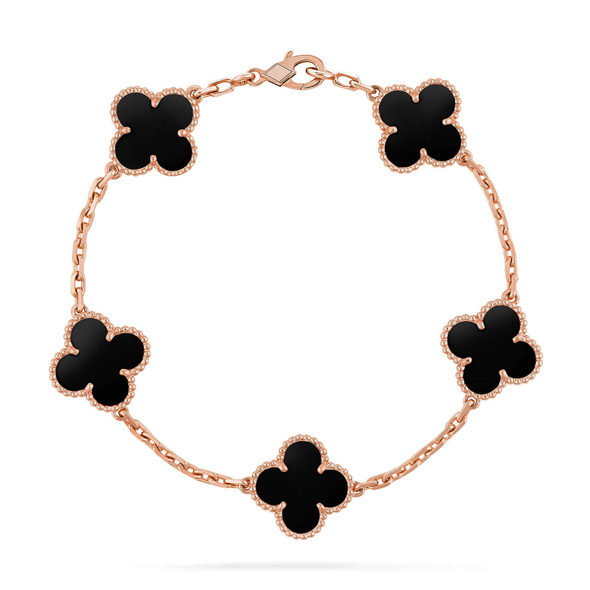 [Glimmer] CLOVER 5 MOTIF ONYXS BRACELET COLLECTION