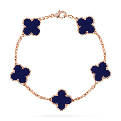 [Glimmer]CLOVER 5 MOTIF LAPIS LAZULI BRACELET COLLECTION