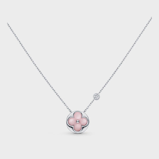 [Glimmer]SUN MOTIF PINK MOP SILVER BRACELET