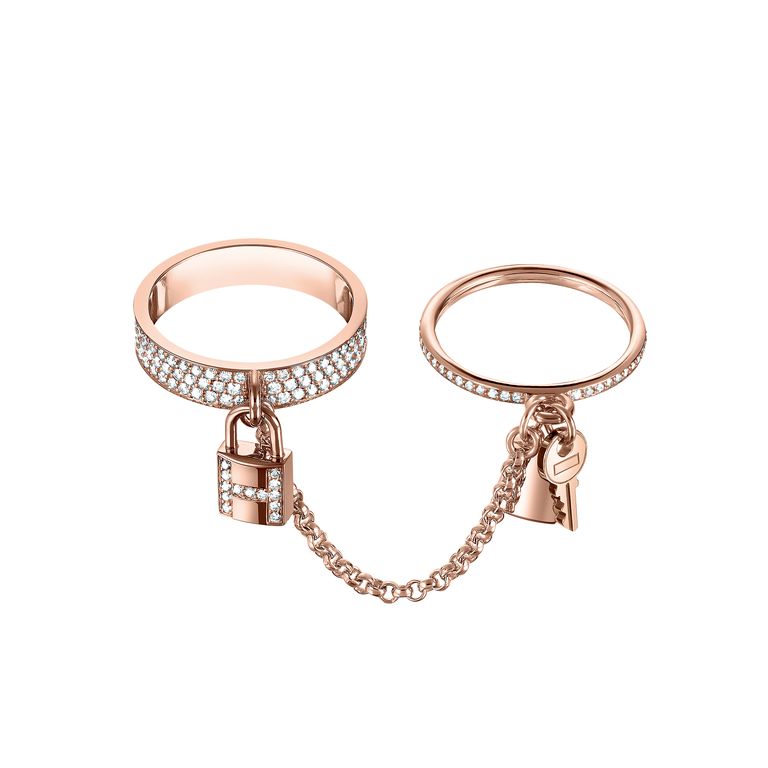 [Glimmer]HM KELLY CLOCHETTE DOUBLE RING IN  WITH DIAMONDS