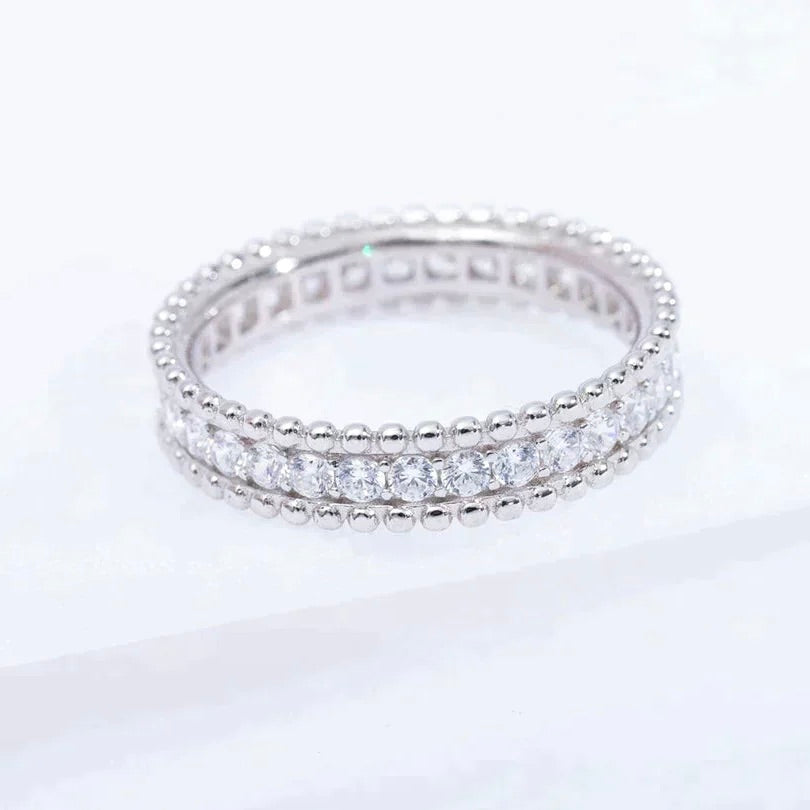 [Glimmer]PERLEE DIAMOND SILVER RING
