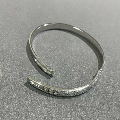 [グリマー]ノア ローズゴールド パヴェダイヤモンド バングルブレスレット