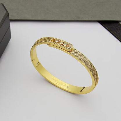 [Glimmer]Move Noa Full Pavé Diamond Bangle Bracelet