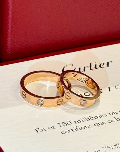 [Glimmer]LOVE RING 4MM 1 DIAMOND