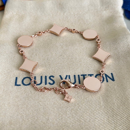 [Glimmer]SIX FLOWERS PINK GOLD DIAMOND BRACELET