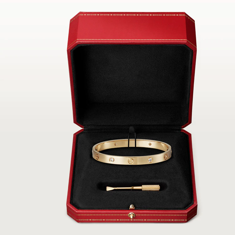 [Glimmer]LOVE BRACELET 6.1MM 4 DIAMONDS