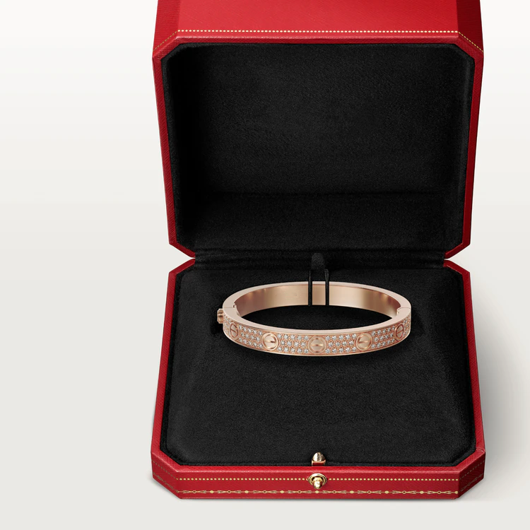 [Glimmer]LOVE BRACELET 6.1MM DIAMOND-PAVED