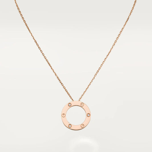 [Glimmer]LOVE NECKLACE 16MM 3 DIAMONDS
