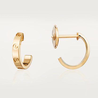 [Glimmer]LOVE EARRINGS 2.65MM PINK GOLD
