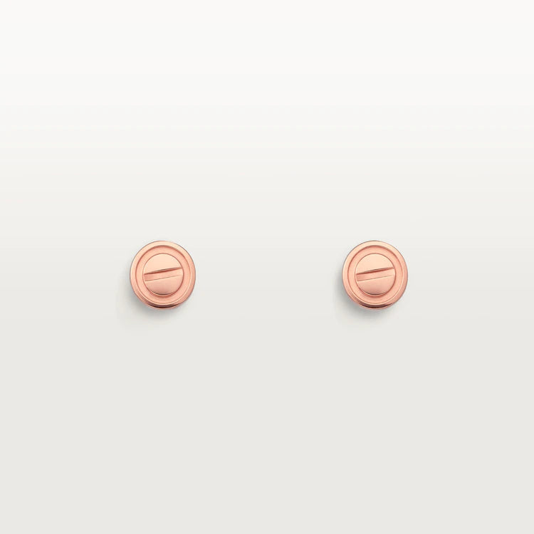 [Glimmer]LOVE EARRINGS PINK GOLD 10MM