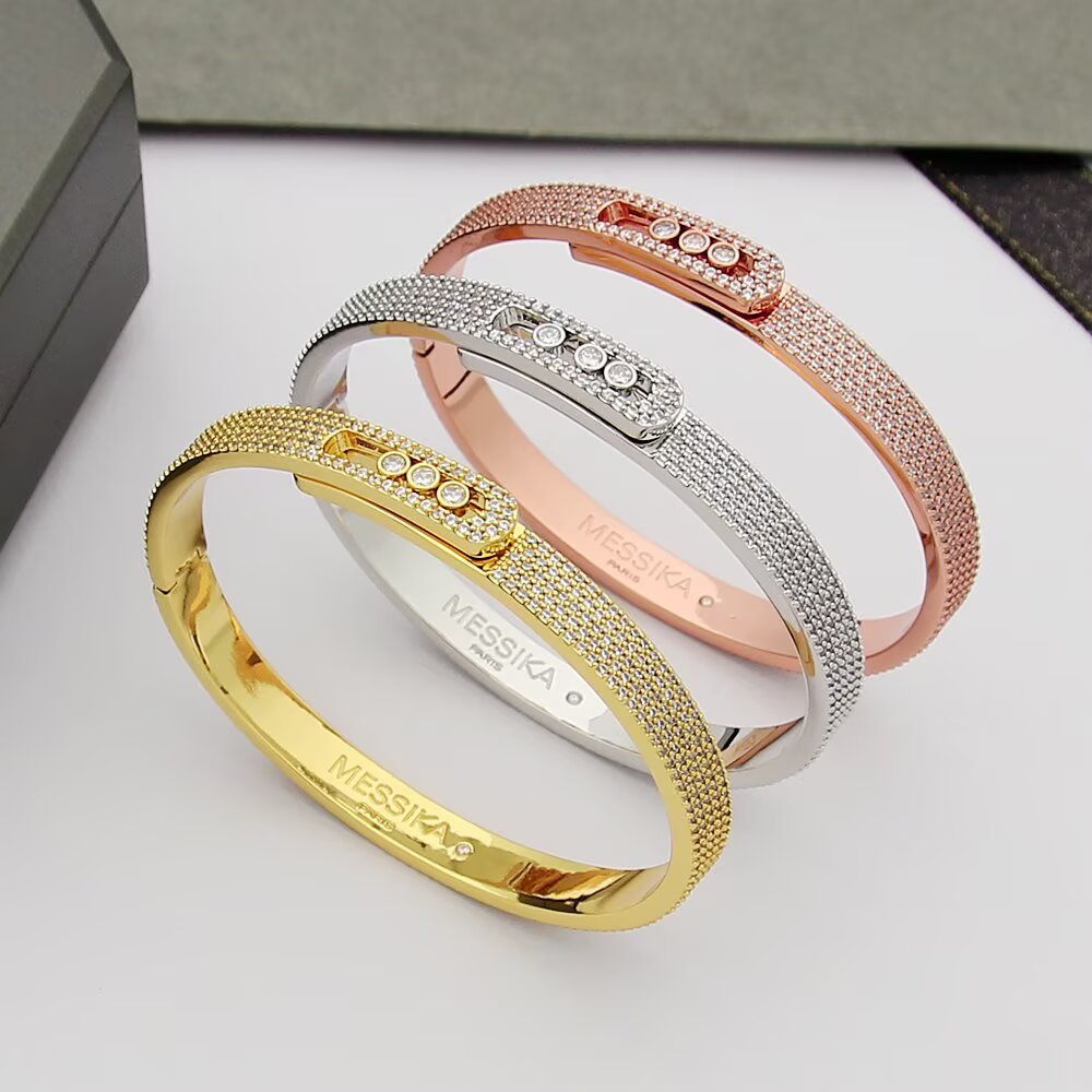 [Glimmer]Move Noa Full Pavé Diamond Bangle Bracelet