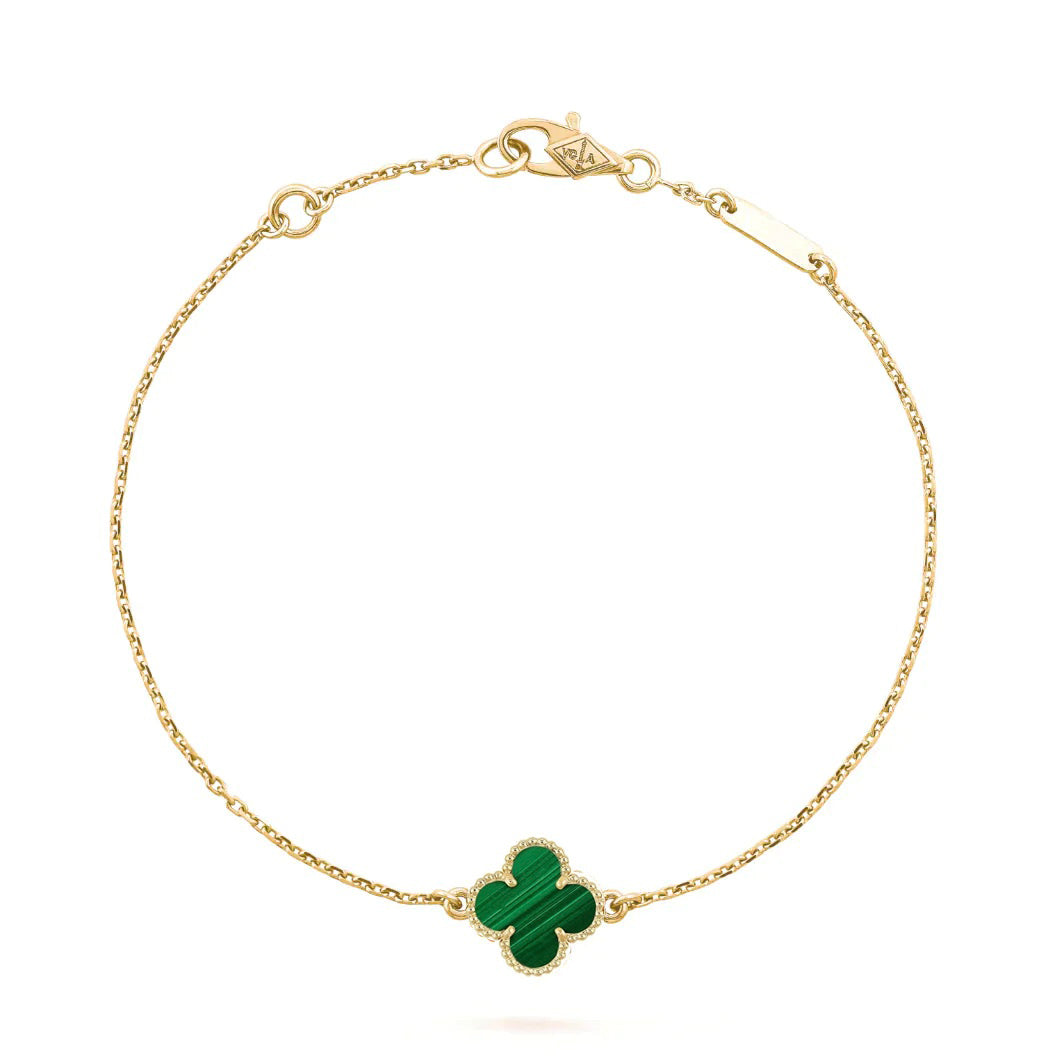 [Glimmer]CLOVER BRACELET MALACHITE 1 MOTIF