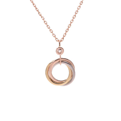 [Glimmer]TRINITY SILVER GOLD PINK GOLD NECKLACE