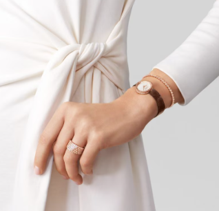 [Glimmer]Five-row diamond ring