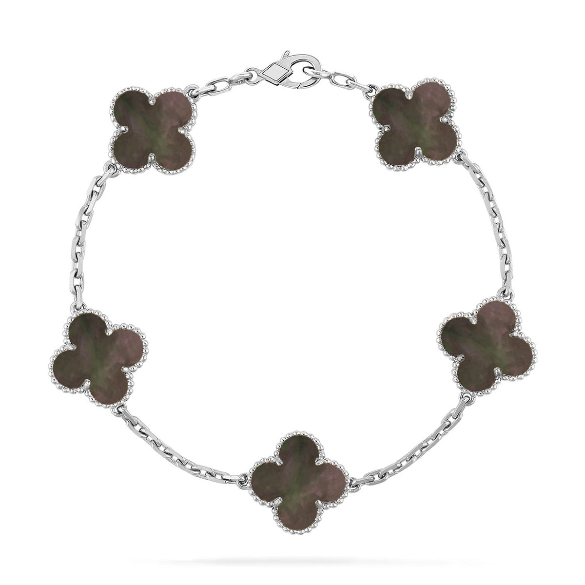 [Glimmer] CLOVER 5 MOTIF GRAY MOP BRACELET COLLECTION