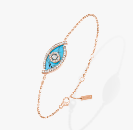 [Glimmer]M LUCKY EYE TURQUOISE Glimmer GOLD BRACELET