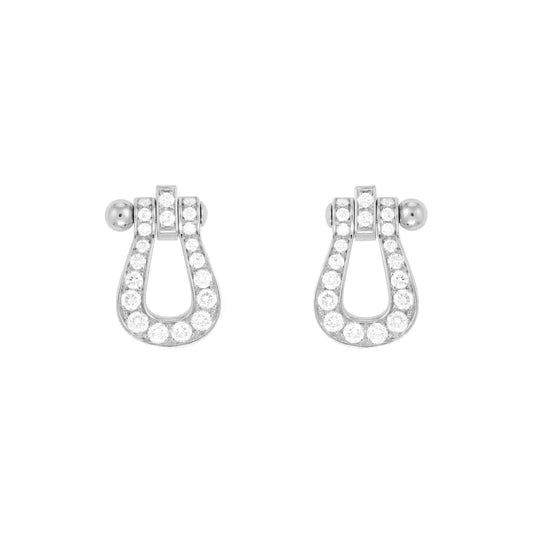 [Glimmer]FORCE 10 FULL DIAMOND STUD EARRINGS MINI MODEL