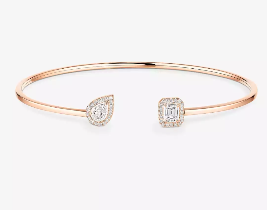 [Glimmer]M Delicate Double-Diamond Bracelet