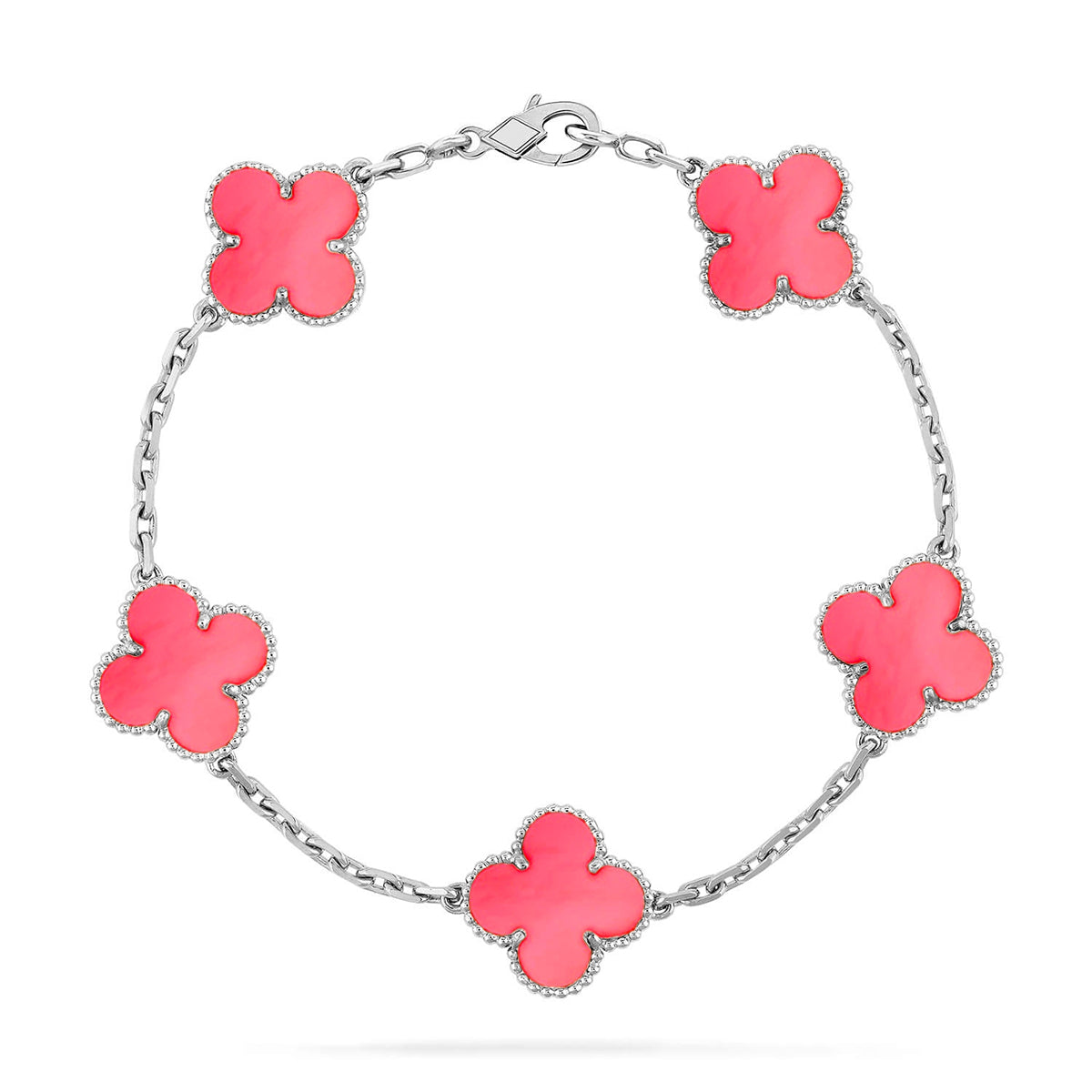 [Glimmer] CLOVER 5 MOTIFS  PINK MOP BRACELET COLLECTION