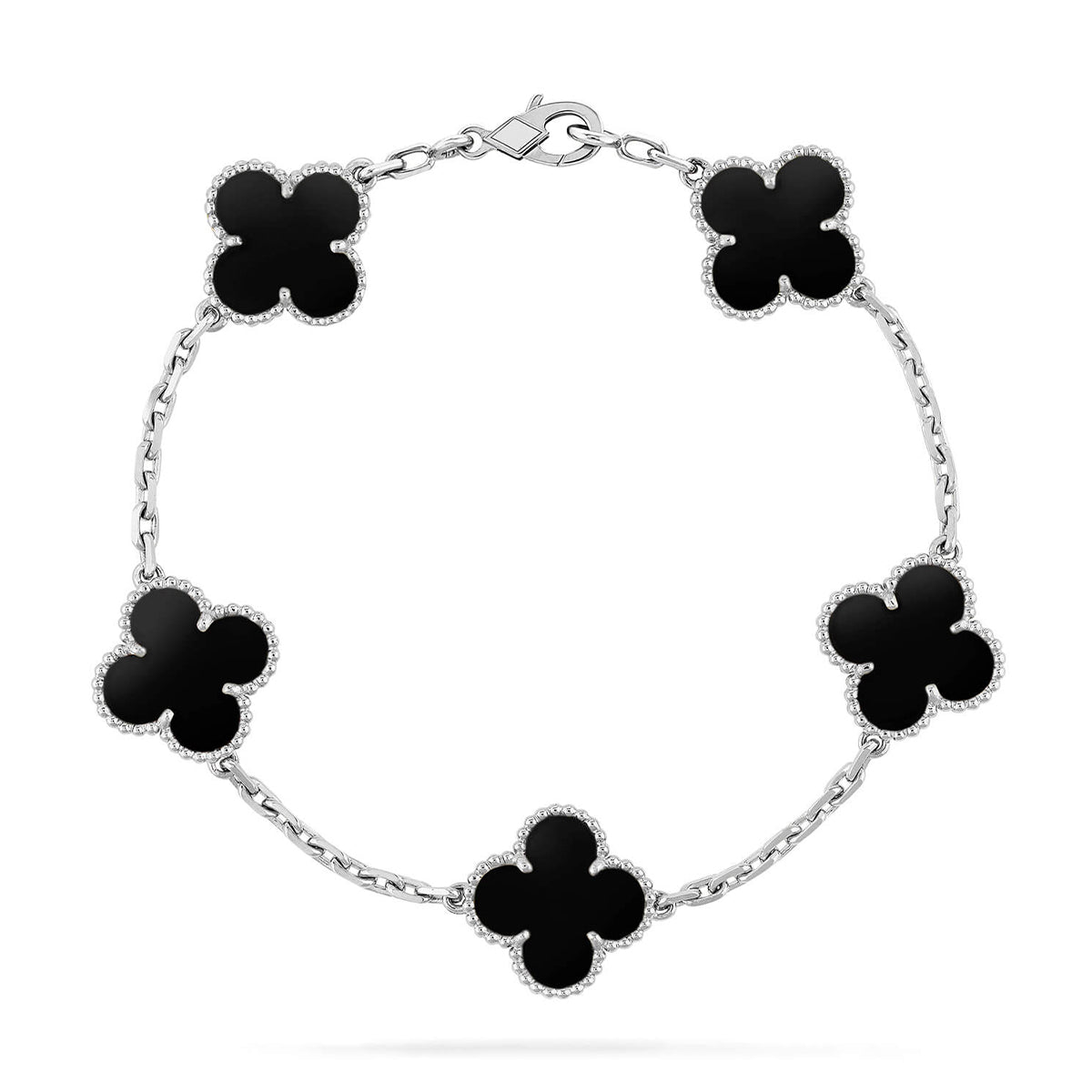 [Glimmer] CLOVER 5 MOTIF ONYXS BRACELET COLLECTION