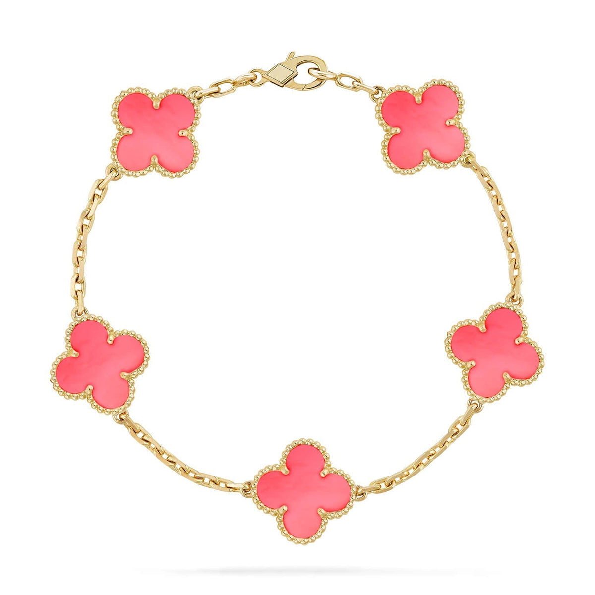 [Glimmer] CLOVER 5 MOTIFS  PINK MOP BRACELET COLLECTION