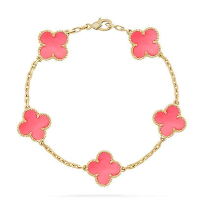 [Glimmer] CLOVER 5 MOTIFS  PINK MOP BRACELET COLLECTION