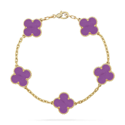 [Glimmer] CLOVER 5 MOTIF VIOLET BRACELET COLLECTION
