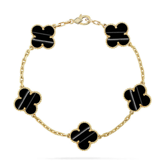 [Glimmer] CLOVER 5 MOTIF PULSAR STONE BRACELET COLLECTION
