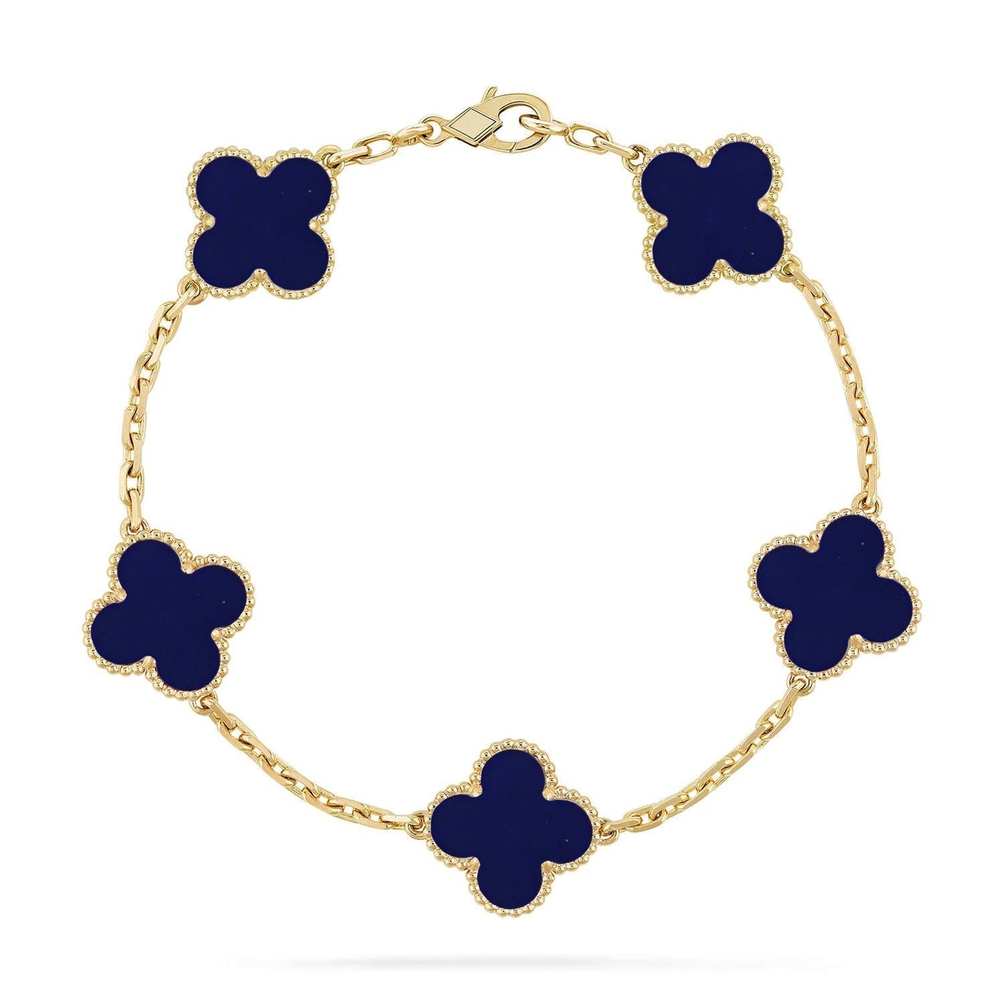 [Glimmer]CLOVER 5 MOTIF LAPIS LAZULI BRACELET COLLECTION