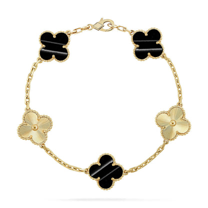 [Glimmer] CLOVER 5 MOTIF PULSAR STONE BRACELET COLLECTION