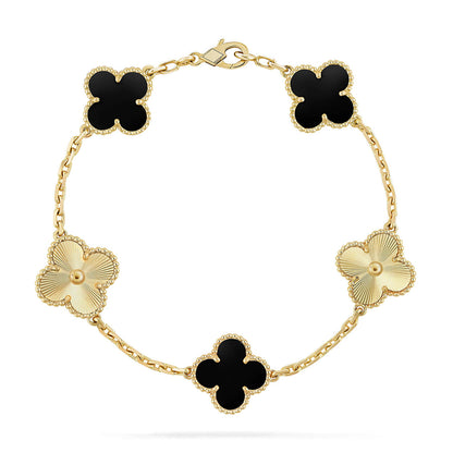 [Glimmer] CLOVER 5 MOTIF ONYXS BRACELET COLLECTION
