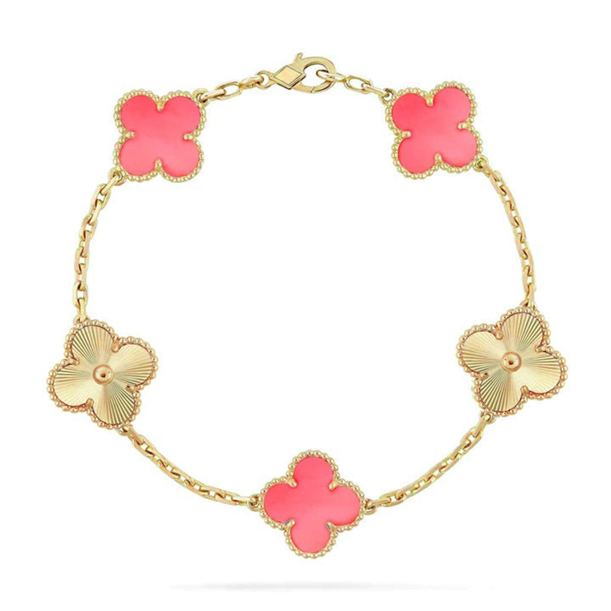 [Glimmer] CLOVER 5 MOTIFS  PINK MOP BRACELET COLLECTION