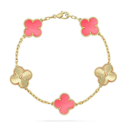 [Glimmer] CLOVER 5 MOTIFS  PINK MOP BRACELET COLLECTION