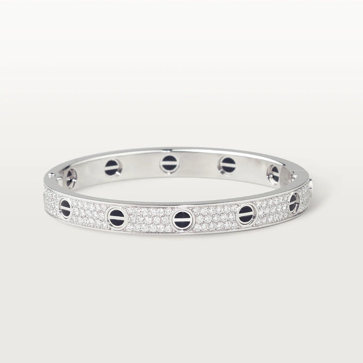 [Glimmer]LOVE BRACELET 6.1MM DIAMOND-PAVED CERAMIC