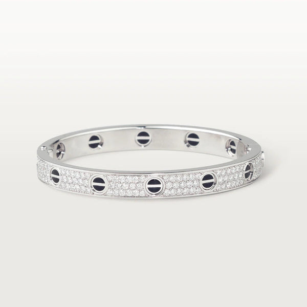 [Glimmer]LOVE BRACELET 6.1MM DIAMOND-PAVED CERAMIC