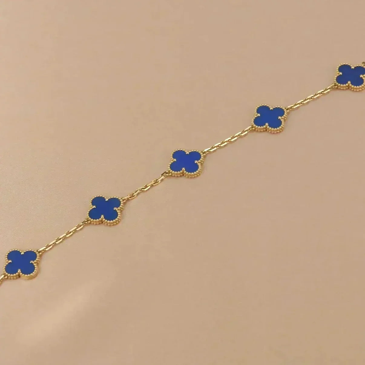 [Glimmer] CLOVER 5 MOTIF BLUE AGATE BRACELET COLLECTION