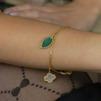 [Glimmer]LUCKY SPRING 5 MOTIF GOLD BRACELET