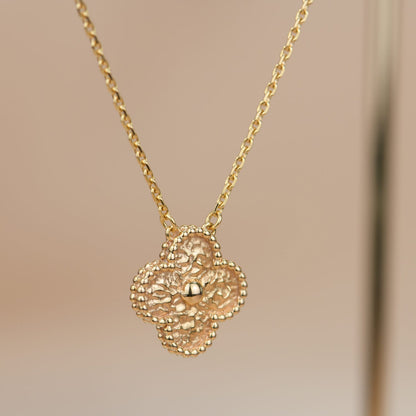 [Glimmer]CLOVER 15MM  BRONZING NECKLACE