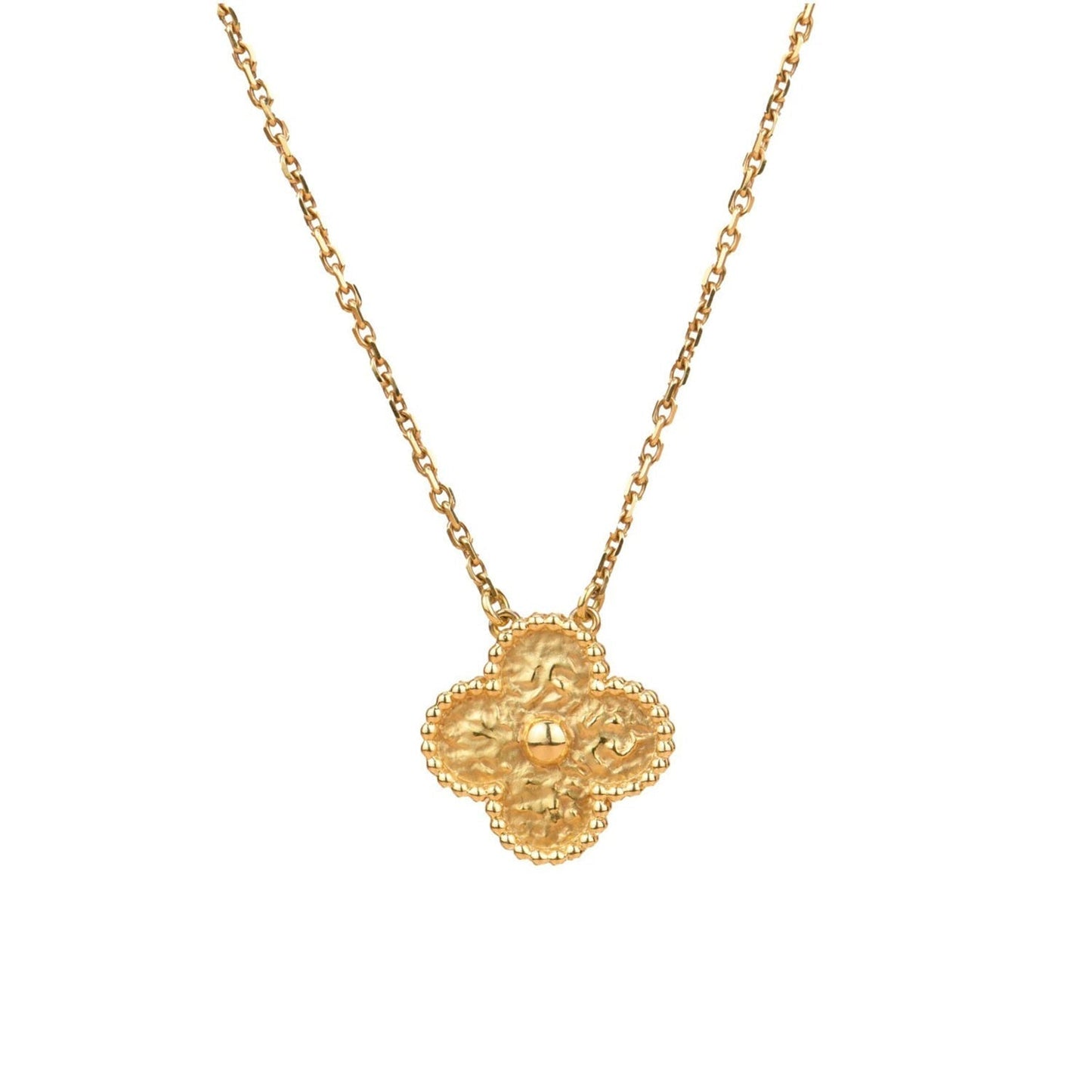 [Glimmer]CLOVER 15MM  BRONZING NECKLACE