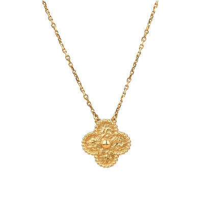 [Glimmer]CLOVER 15MM  BRONZING NECKLACE
