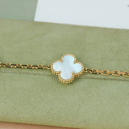 [Glimmer]CLOVER WHITE PEARL MOP 5 MOTIF BRACELET COLLECTION
